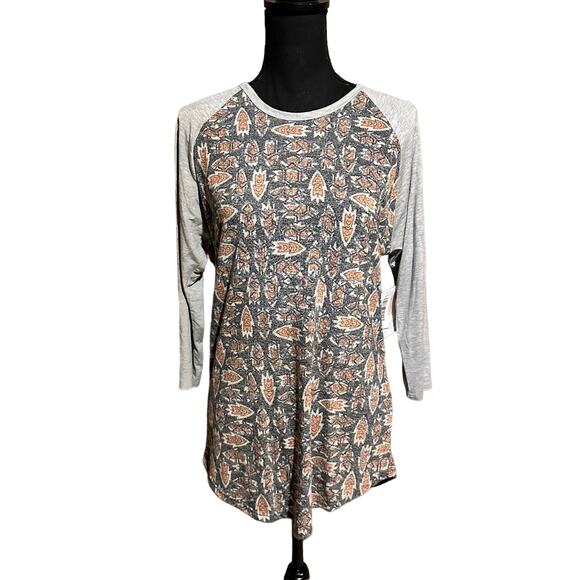 LuLaRoe Baseball Style Long Line Casual T-Shirt Women's M Medium - Picture 1 of 8